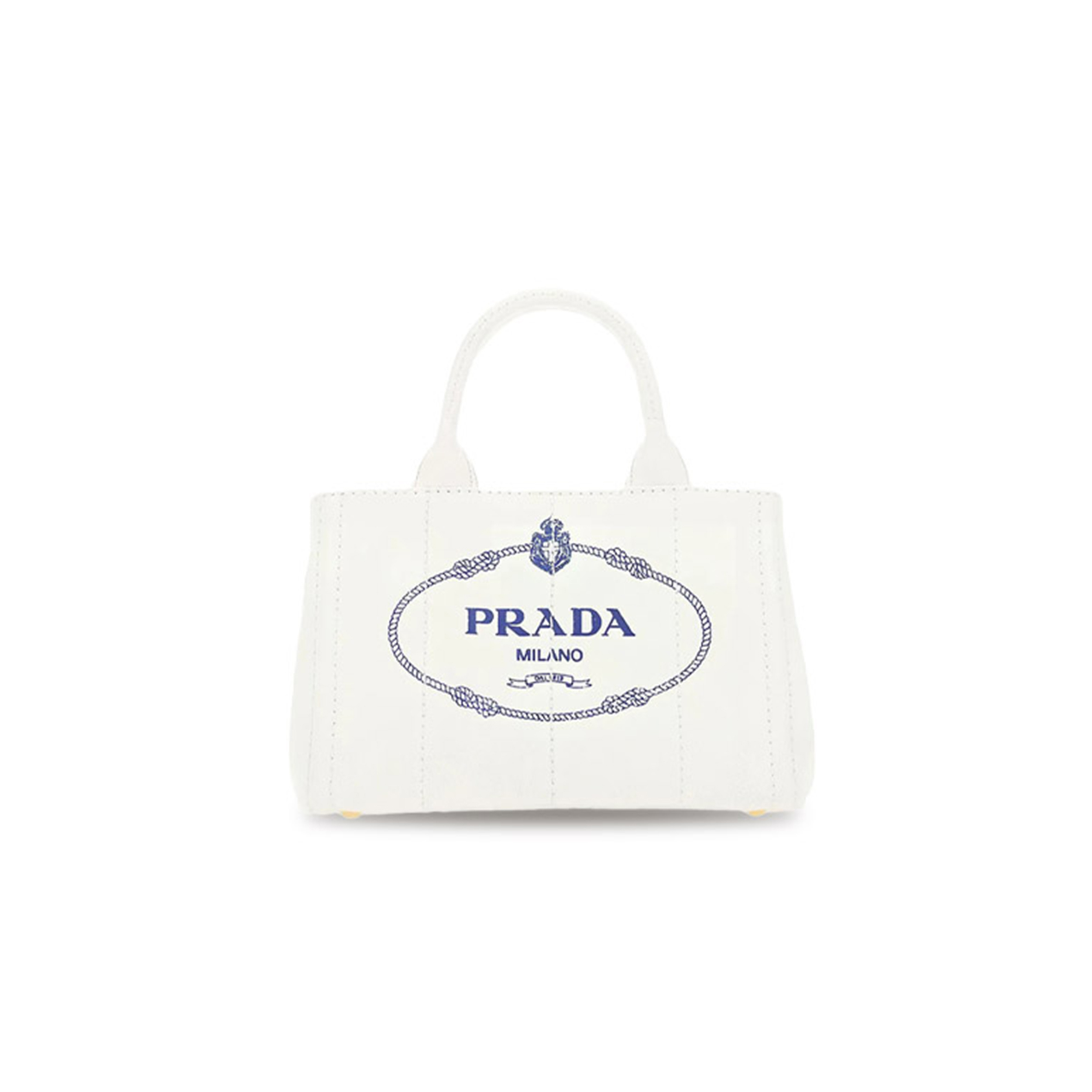 PRADA DENIM WHITE DENIM HAND BAG SHOULDER BAG 1BG439 (28*20*15cm) 